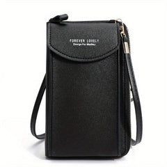 Solid Shoulder Bag Zipper Crossbody Purse Women's