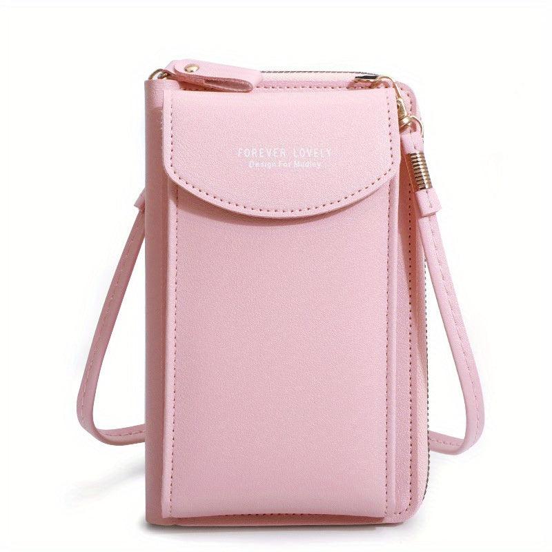 Solid Shoulder Bag Zipper Crossbody Purse Women's
