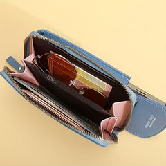 Solid Shoulder Bag Zipper Crossbody Purse Women's
