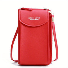 Solid Shoulder Bag Zipper Crossbody Purse Women's
