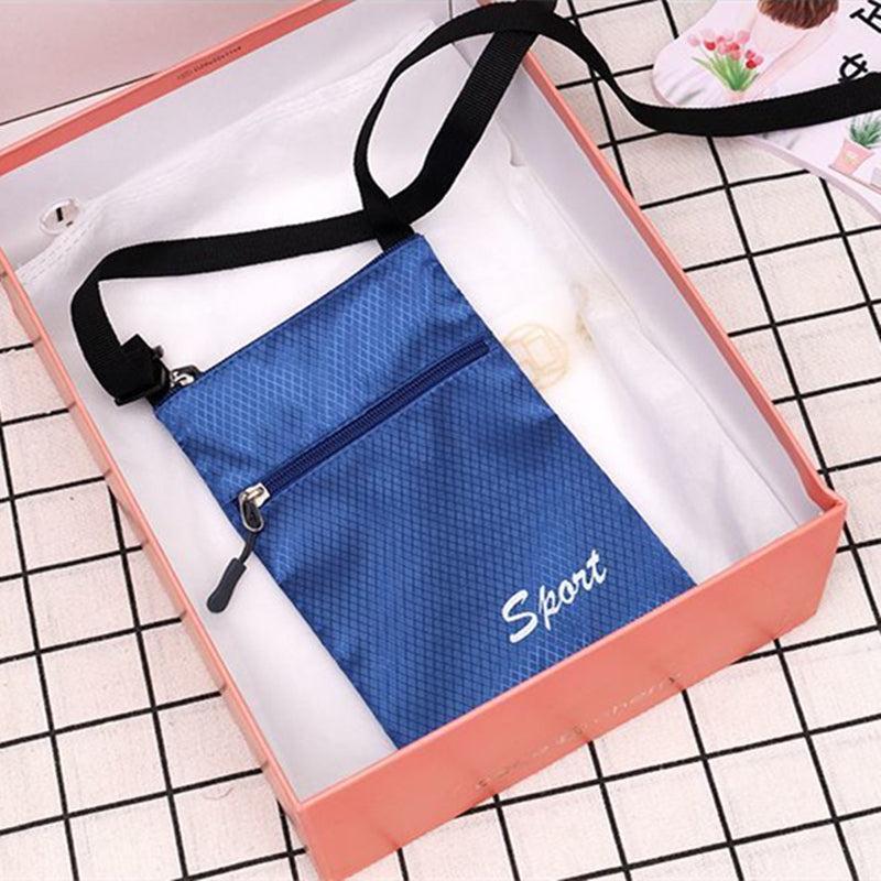 Minimalist Travel Passport Bag Waterproof Zipper Crossbody Bag