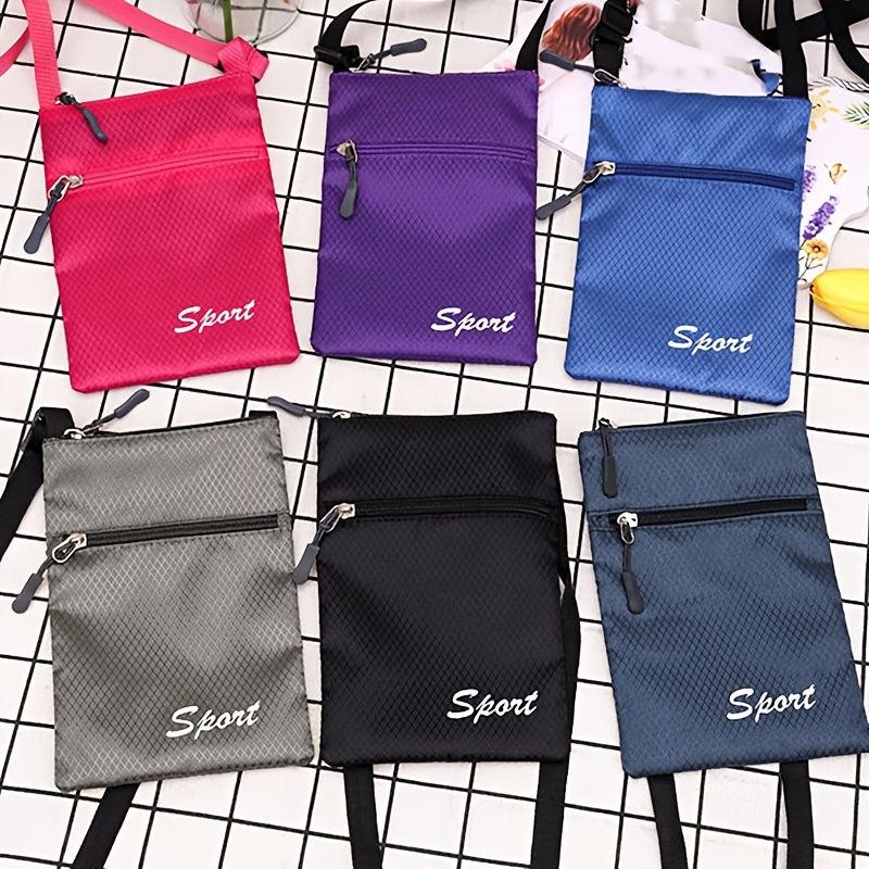 Minimalist Travel Passport Bag Waterproof Zipper Crossbody Bag