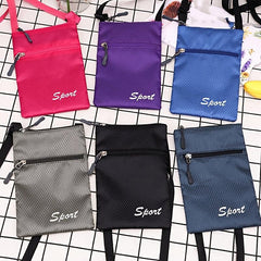 Minimalist Travel Passport Bag Waterproof Zipper Crossbody Bag