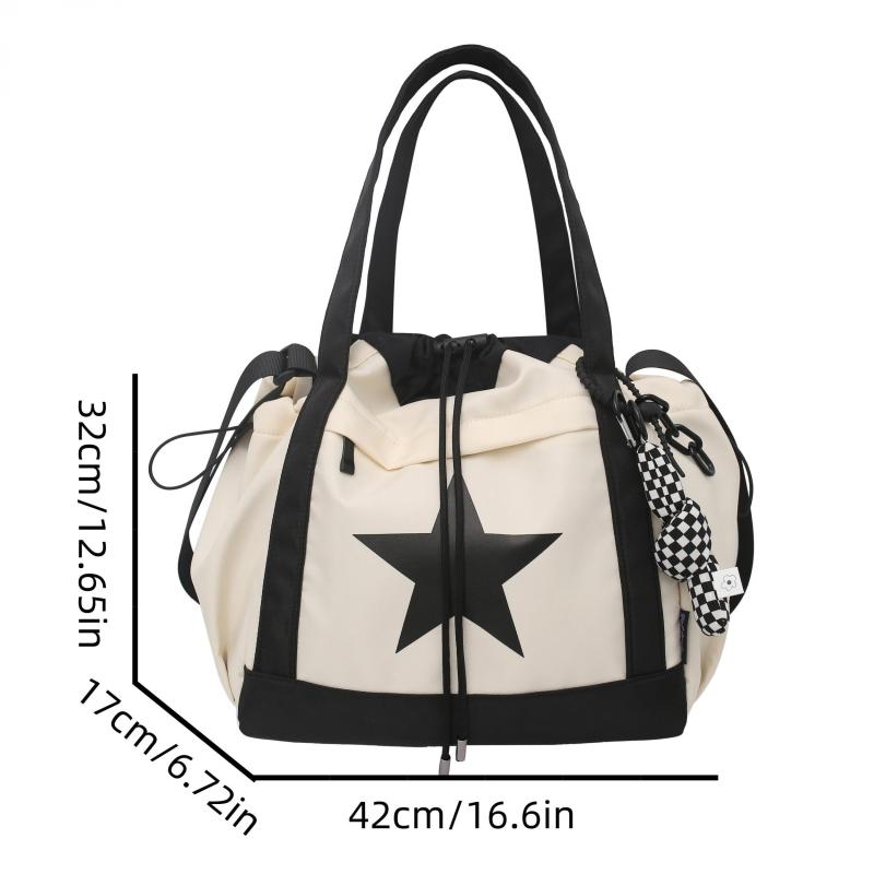 Large Capacity Sports Star Shoulder Bag Crossbody Tote