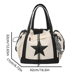 Large Capacity Sports Star Shoulder Bag Crossbody Tote
