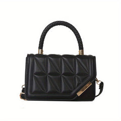 Argyle Quilted Square Handbag Crossbody Bag Top Handle Flap Purse