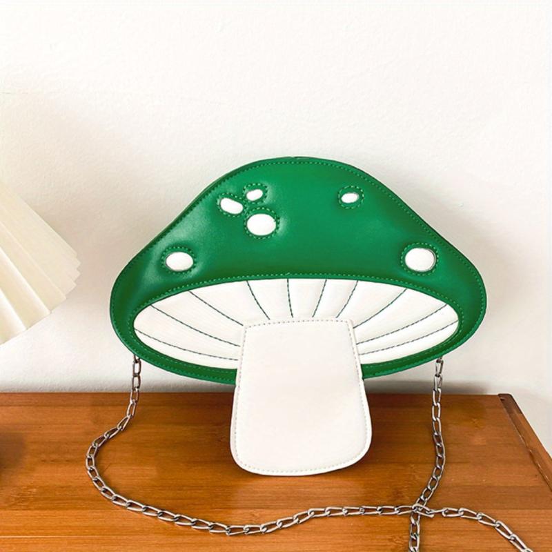Cartoon Mushroom Shaped Bag Chain Crossbody Novelty Purse