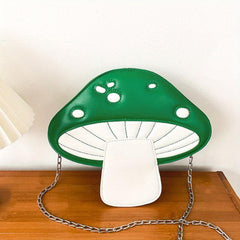 Cartoon Mushroom Shaped Bag Chain Crossbody Novelty Purse