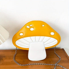 Cartoon Mushroom Shaped Bag Chain Crossbody Novelty Purse