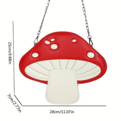 Cartoon Mushroom Shaped Bag Chain Crossbody Novelty Purse