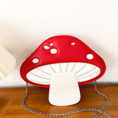 Cartoon Mushroom Shaped Bag Chain Crossbody Novelty Purse