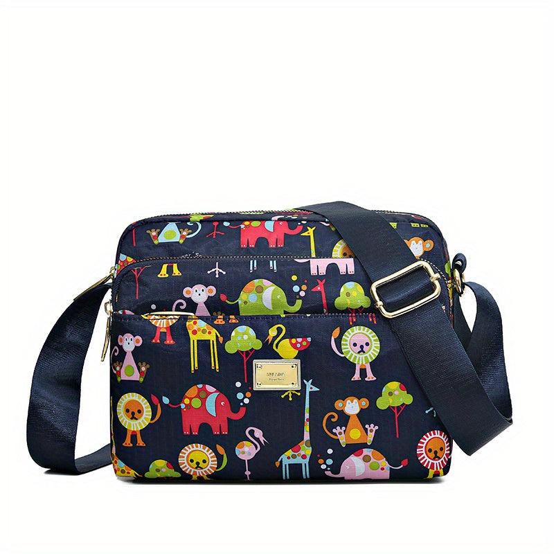 Stylish Allover Print Shoulder Bag Large Capacity Crossbody Bag