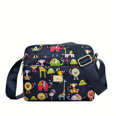 Stylish Allover Print Shoulder Bag Large Capacity Crossbody Bag