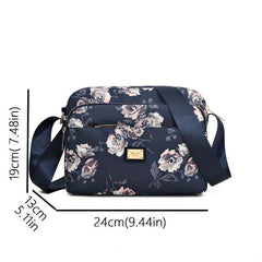 Stylish Allover Print Shoulder Bag Large Capacity Crossbody Bag