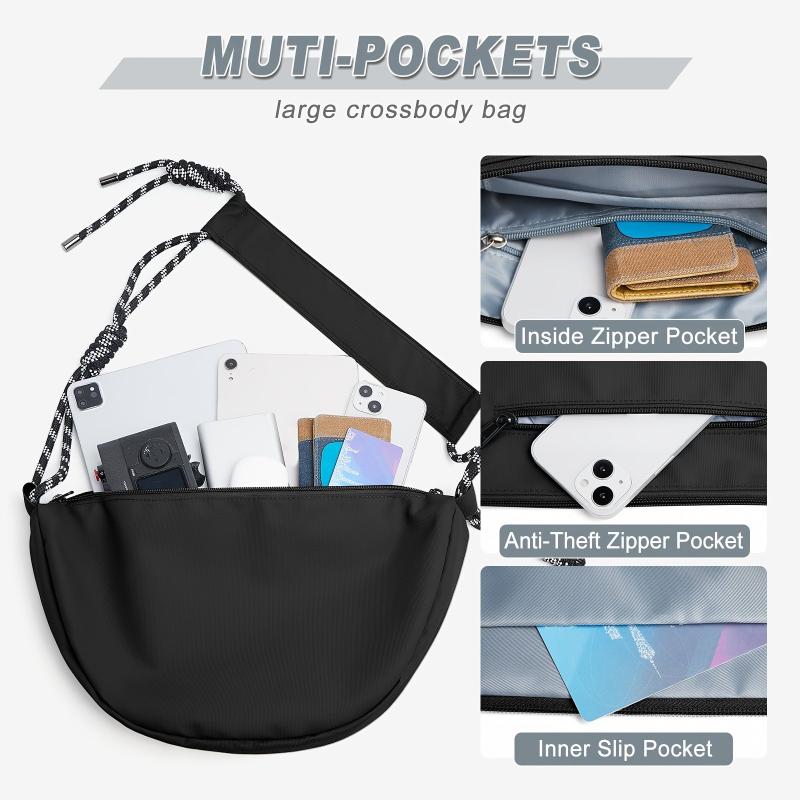 Minimalist Crossbody Bag Casual Zipper Bag Sports Outdoor Bag