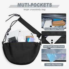 Minimalist Crossbody Bag Casual Zipper Bag Sports Outdoor Bag