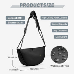 Minimalist Crossbody Bag Casual Zipper Bag Sports Outdoor Bag