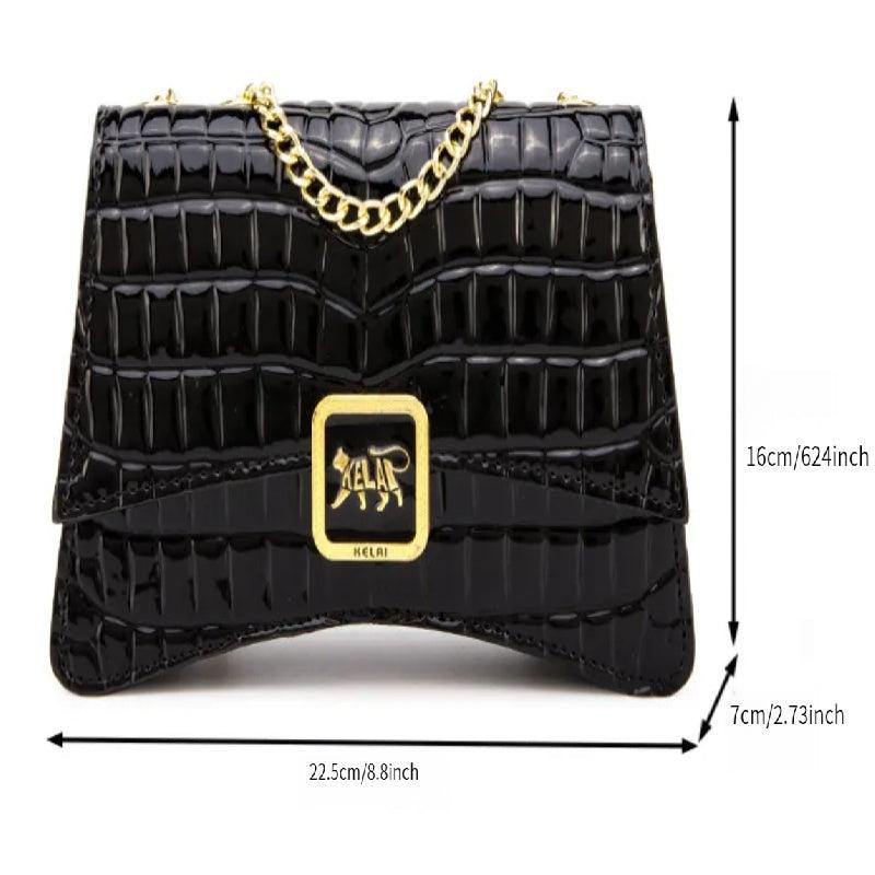 Crocodile Pattern Crossbody Bag Women's Gradient Shoulder Bag