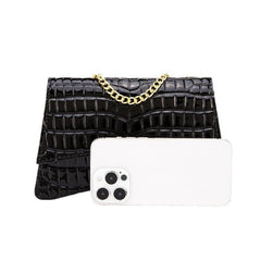 Crocodile Pattern Crossbody Bag Women's Gradient Shoulder Bag
