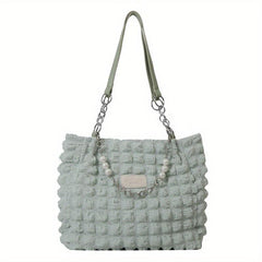 Cloud Pleated Shoulder Bag Large Capacity Hobo Bag Women's Soft Handbag & Purse