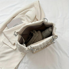 Cloud Pleated Shoulder Bag Large Capacity Hobo Bag Women's Soft Handbag & Purse