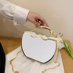 Geometric Crossbody Box Bag with Animal Handle