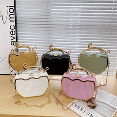 Geometric Crossbody Box Bag with Animal Handle
