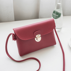 Mini Versatile Shoulder Bag Tuck Lock Flap Underarm Bag PU Leather