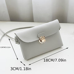 Mini Versatile Shoulder Bag Tuck Lock Flap Underarm Bag PU Leather