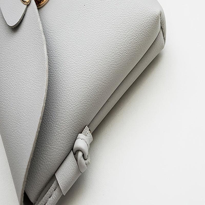 Mini Versatile Shoulder Bag Tuck Lock Flap Underarm Bag PU Leather