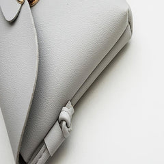 Mini Versatile Shoulder Bag Tuck Lock Flap Underarm Bag PU Leather
