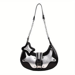 Y2K Studded Decor Hobo Bag Chain Crossbody Bag Punk Style