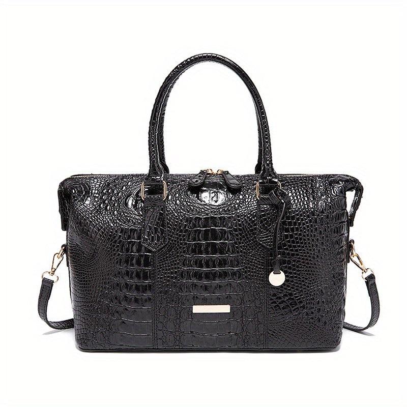 Crocodile Pattern Tote Bag Shoulder Bag Commuter Bag
