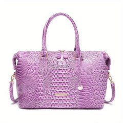 Crocodile Pattern Tote Bag Shoulder Bag Commuter Bag