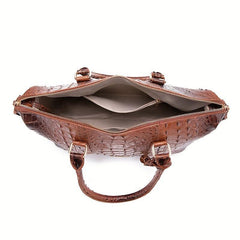 Crocodile Pattern Tote Bag Shoulder Bag Commuter Bag