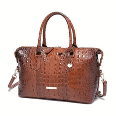 Crocodile Pattern Tote Bag Shoulder Bag Commuter Bag