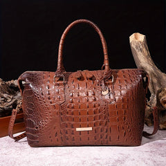 Crocodile Pattern Tote Bag Shoulder Bag Commuter Bag