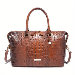 Crocodile Pattern Tote Bag Shoulder Bag Commuter Bag