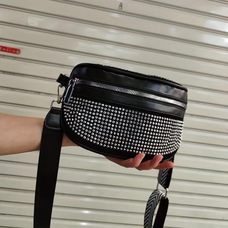 Rhinestone Crossbody Bag Evening Waist Fanny Pack Purse