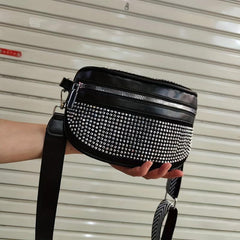 Rhinestone Crossbody Bag Evening Waist Fanny Pack Purse