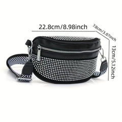 Rhinestone Crossbody Bag Evening Waist Fanny Pack Purse