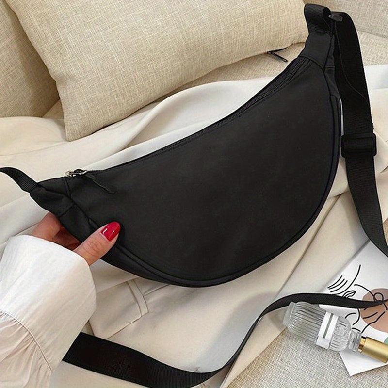 Solid Nylon Dumpling Bag Lightweight Shoulder Bag