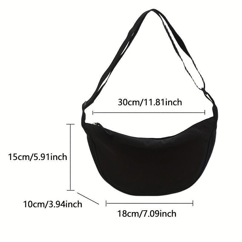 Solid Nylon Dumpling Bag Lightweight Shoulder Bag