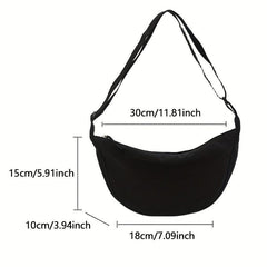 Solid Nylon Dumpling Bag Lightweight Shoulder Bag