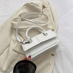 Crocodile Embossed Ba Flap Satchel Bag Crossbody Bag