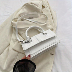 Crocodile Embossed Ba Flap Satchel Bag Crossbody Bag