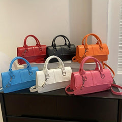 Crocodile Embossed Ba Flap Satchel Bag Crossbody Bag