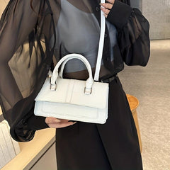 Crocodile Embossed Ba Flap Satchel Bag Crossbody Bag