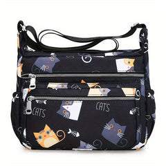 Nylon Hobo Zipper Bag Crossbody Shoulder Bag for Travel