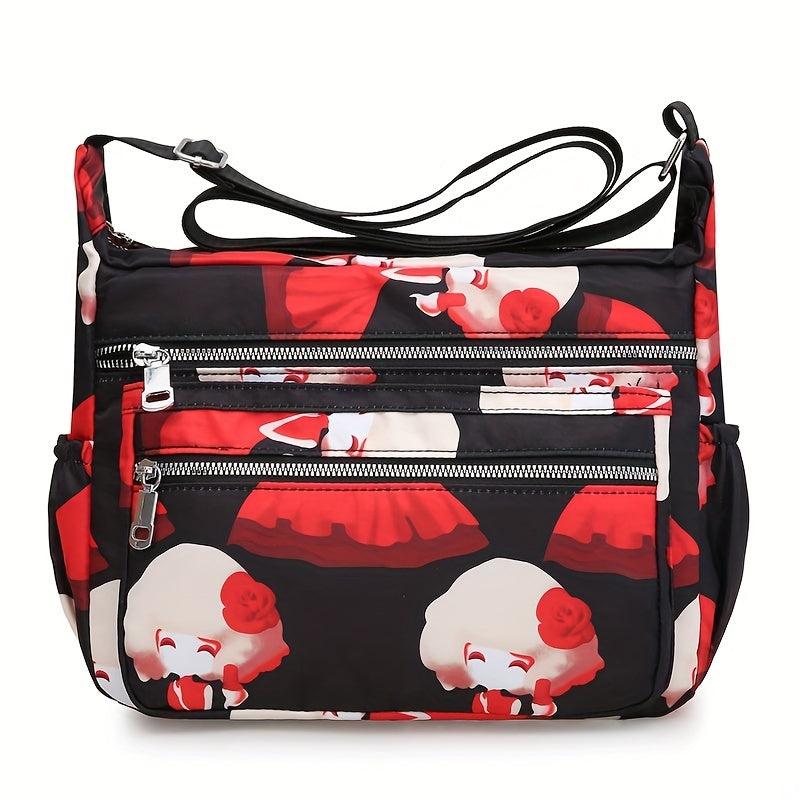Nylon Hobo Zipper Bag Crossbody Shoulder Bag for Travel